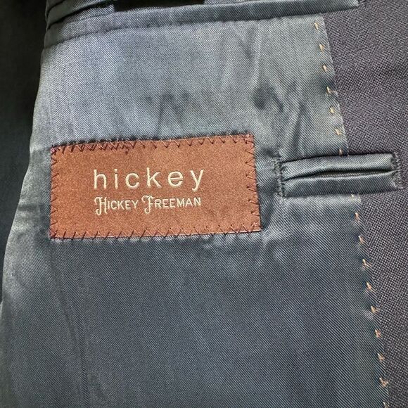 Hickey Freeman Boys 10H Navy Blue Wool Blazer Two Buttons Sport Coat - Picture 4 of 10